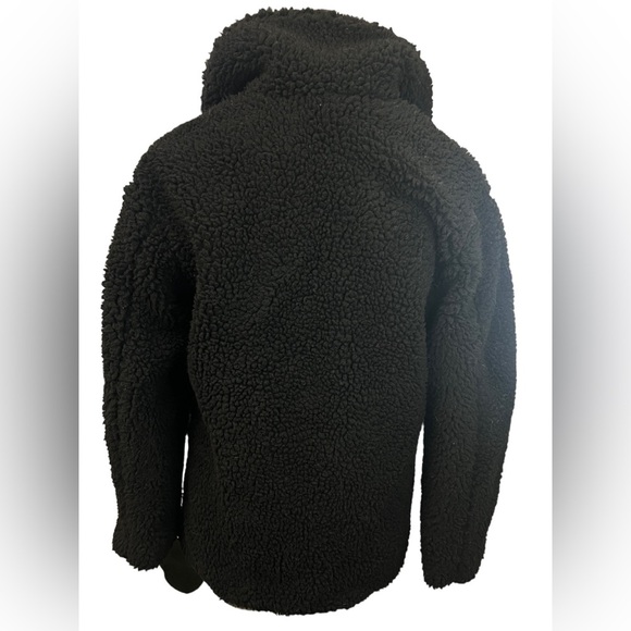 Top Shop Borg Jacket US Size 2 Black Sherpa Winter coat - Picture 9 of 12